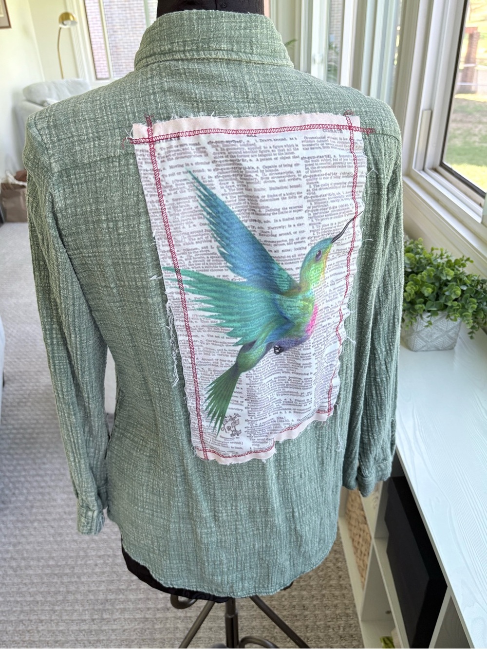 Vintage Sage Green Textured Top by The Nu Vintage